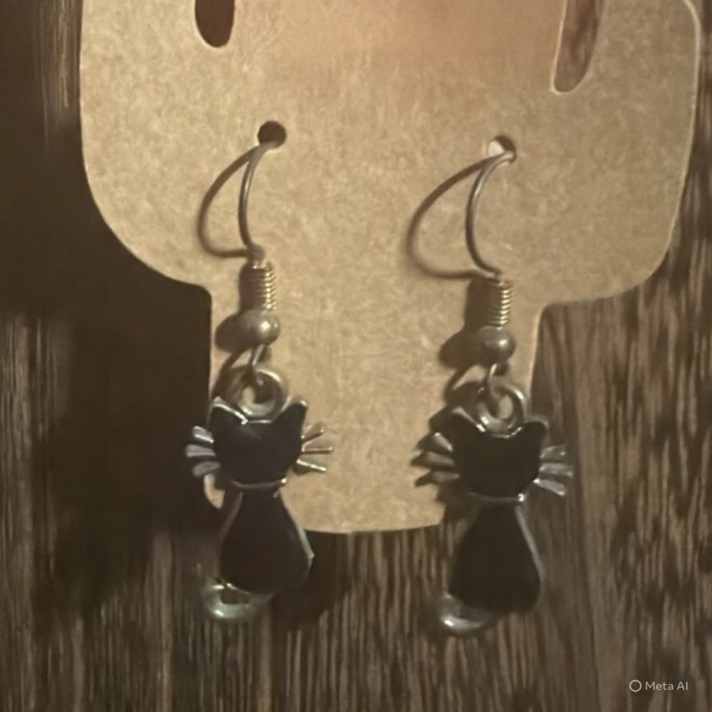 Black Cat Earrings